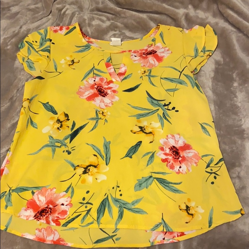 Yellow Floral Blouse